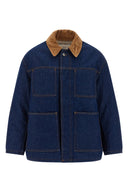 Veste Cuir Bleu
