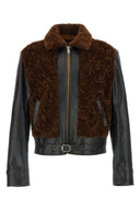 veste en peau de mouton et cuir