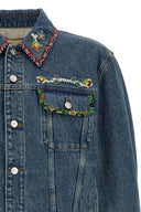 Veste Cuir Bleu