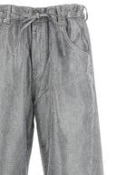 Pantalon Cuir Argenté