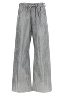 Pantalon Cuir Argenté
