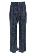 Pantalon Cuir Bleu