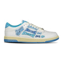 Baskets basses Skeleton bleu ciel et blanc