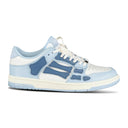 Baskets basses Skeleton bleu ciel et blanc