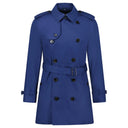 Trench Coat Croisé Ceinturé "Brockham" Bleu Marine