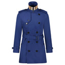 Trench Coat Croisé Ceinturé "Brockham" Bleu Marine