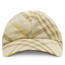 Casquette en lin à carreaux “Wheat Yellow”