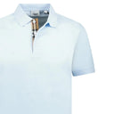 Polo Hartford à patte boutonnée check - Bleu clair