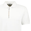 Polo Hartford zippé à carreaux – blanc
