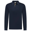 Polo Hartford manches longues carreaux bleu marine