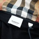 Sweat à capuche zippé "Hove" noir avec logo brodé et capuche à motif check
