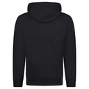 Sweat à capuche zippé "Hove" noir avec logo brodé et capuche à motif check