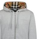 Sweat à capuche zippé gris à motif Hove avec logo brodé