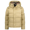 Doudoune “Lockwell” à capuche à carreaux beige