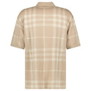 Polo Wellman en laine à carreaux beige
