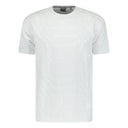 T-shirt “Willesden” en coton éponge tricoté à carreaux – blanc