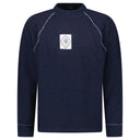 Sweatshirt en polaire vanisé logo denim indigo