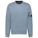 Sweatshirt col rond Lens en polaire diagonale bleu orage
