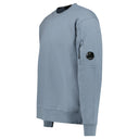 Sweatshirt col rond Lens en polaire diagonale bleu orage