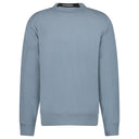 Sweatshirt col rond Lens en polaire diagonale bleu orage