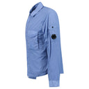 Surchemise zippée Chrome-R avec poche bleu clair