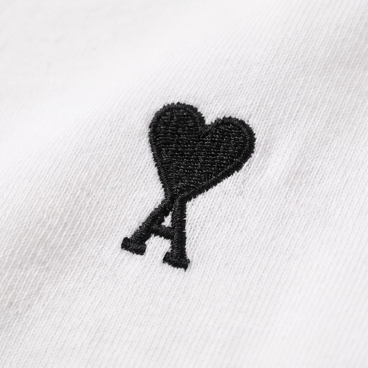 T-shirt Blanc Ami De Coeur Noir en Coton – détail du logo
