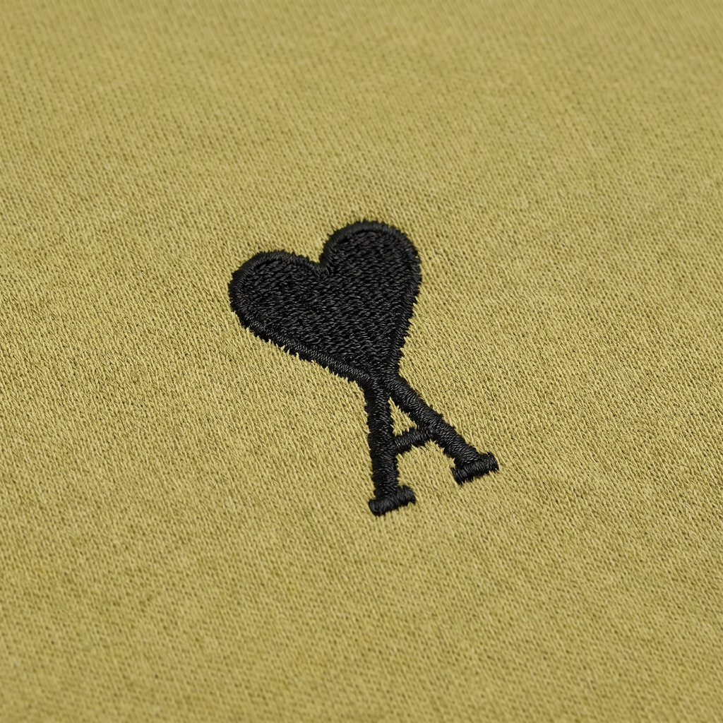 Sweatshirt Vert Ami De Coeur Noir en Coton – détail du logo