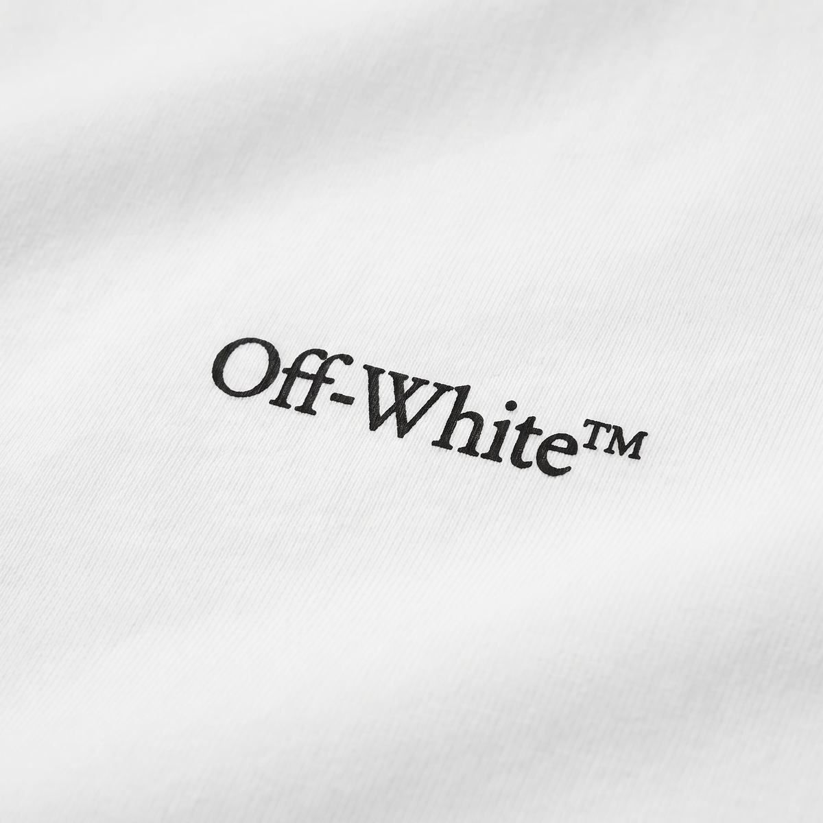 T-shirt Off-White White Logo Black – détail du logo