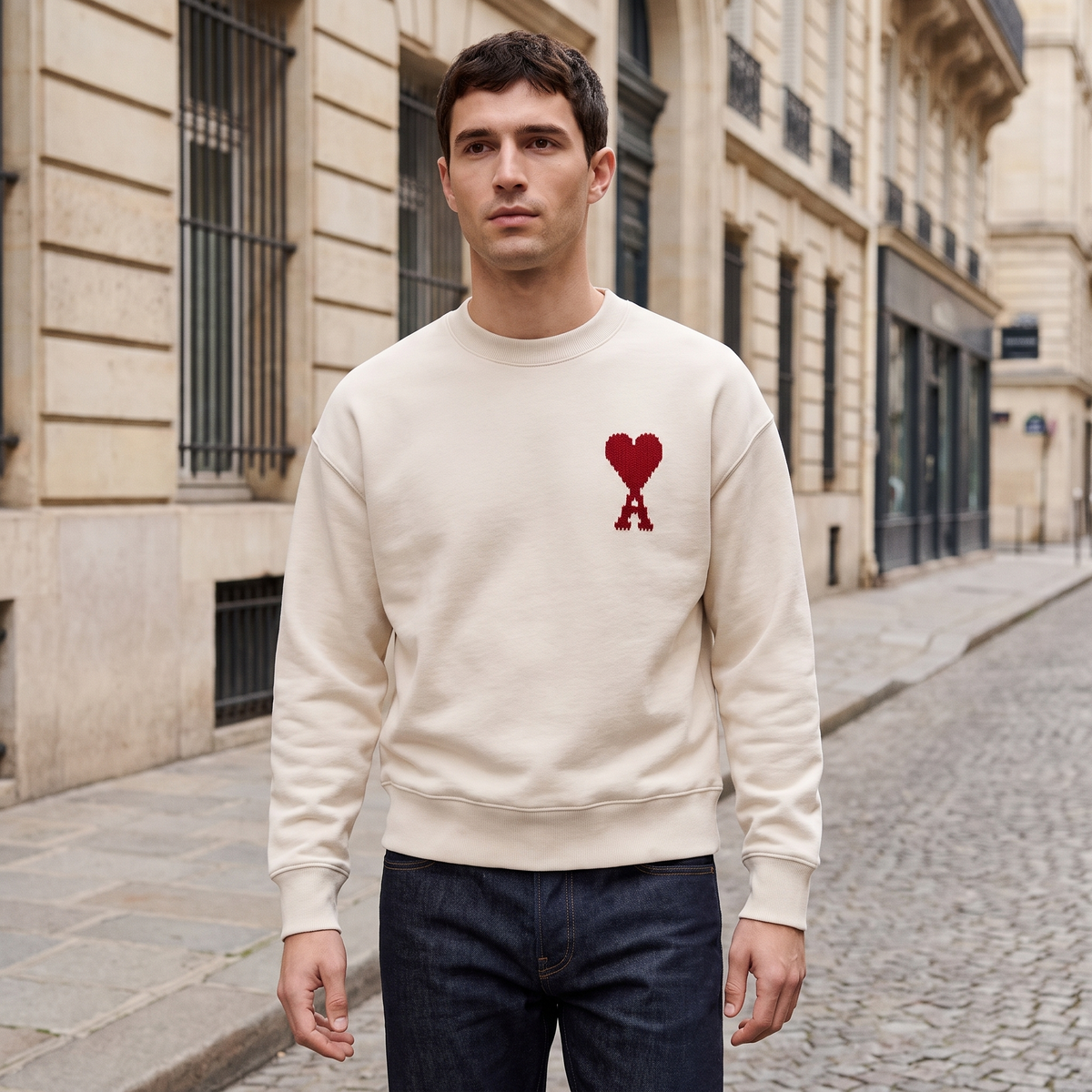 Sweatshirt Soleil Ami De Coeur en Coton – porté – ambiance