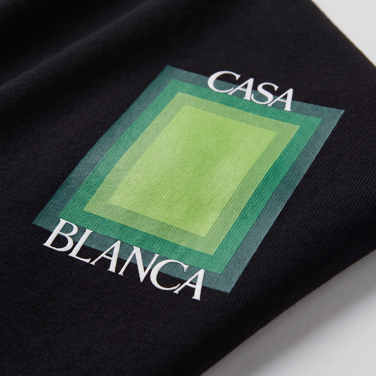 T-shirt Casablanca Gradient Green – détail du logo