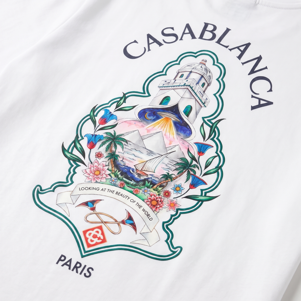 T-shirt Casablanca Hotel Emblem White – détail du logo