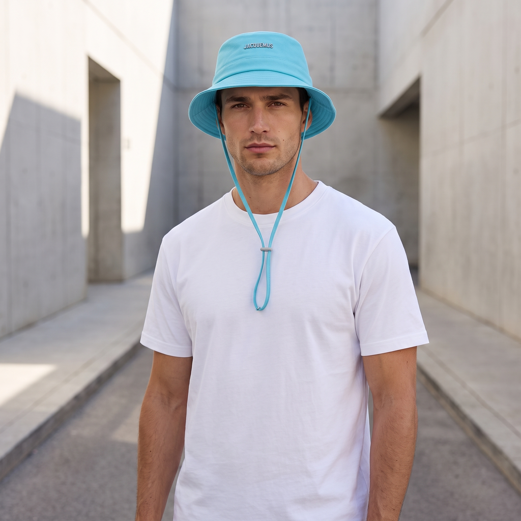 Le Bob Gadjo Jacquemus Bleu – porté – ambiance