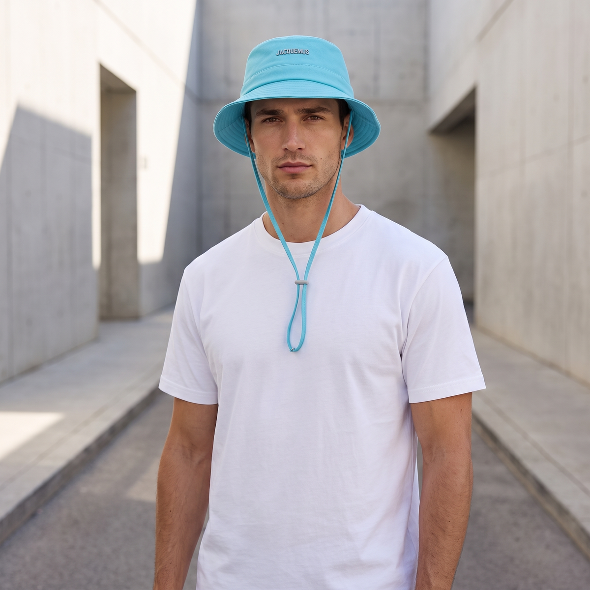 Le Bob Gadjo Jacquemus Bleu – porté – ambiance