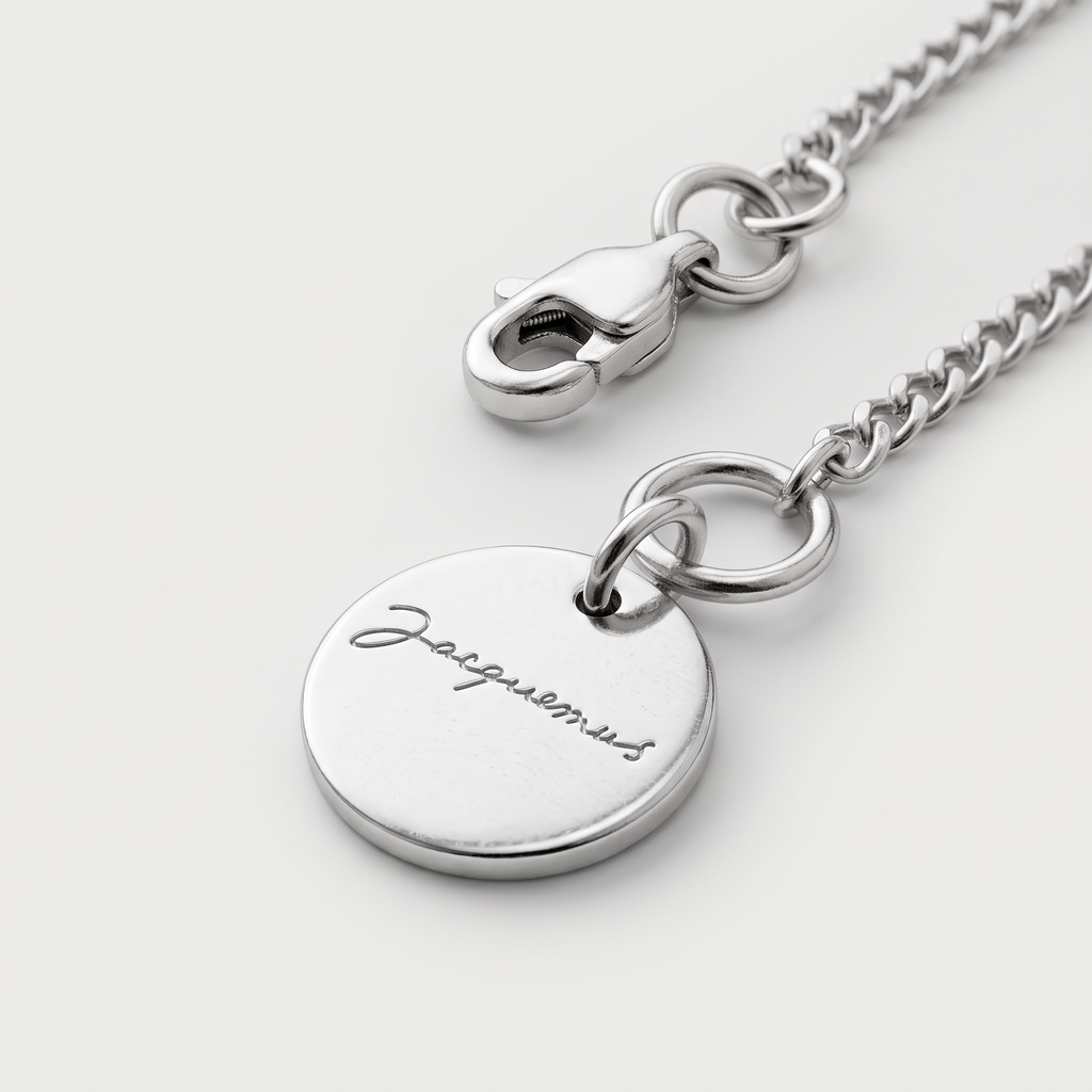 La Chaine Jacquemus Silver – détail du logo