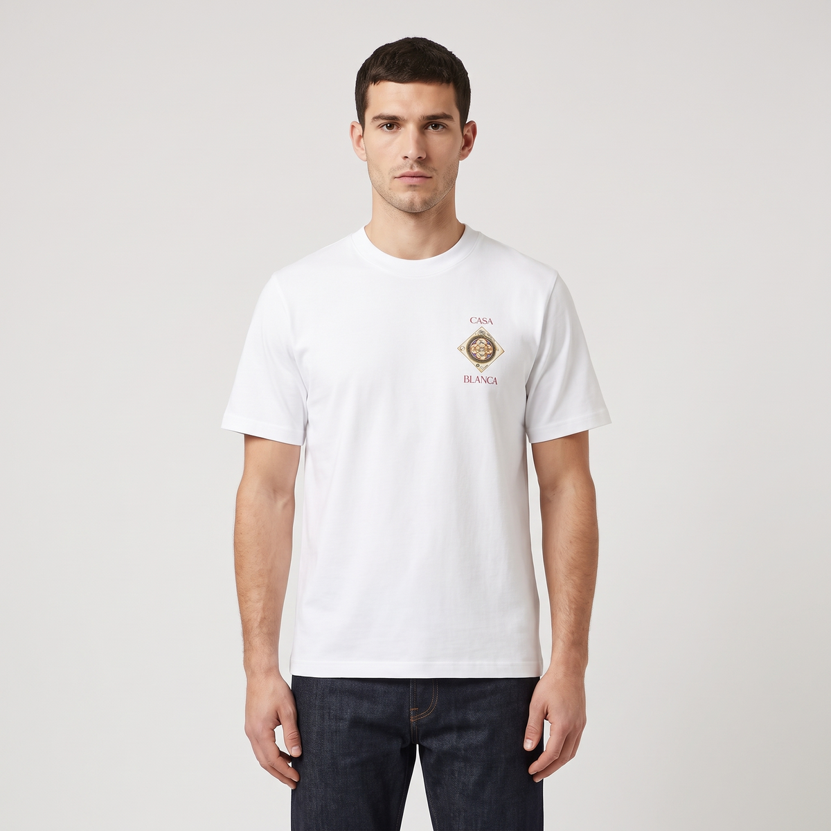 T-shirt Casablanca Plafond Orne de Musique White – porté – face