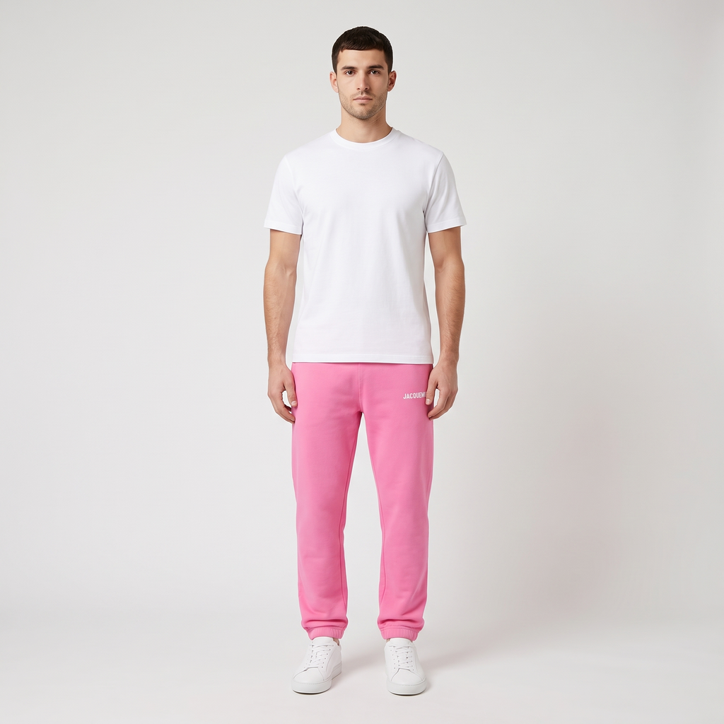 Le Jogging Classique Jacquemus Rose – porté – face