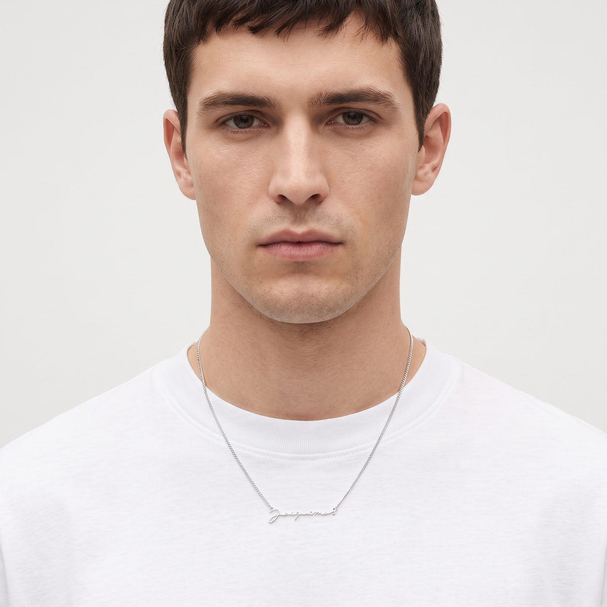 La Chaine Jacquemus Silver – porté – face