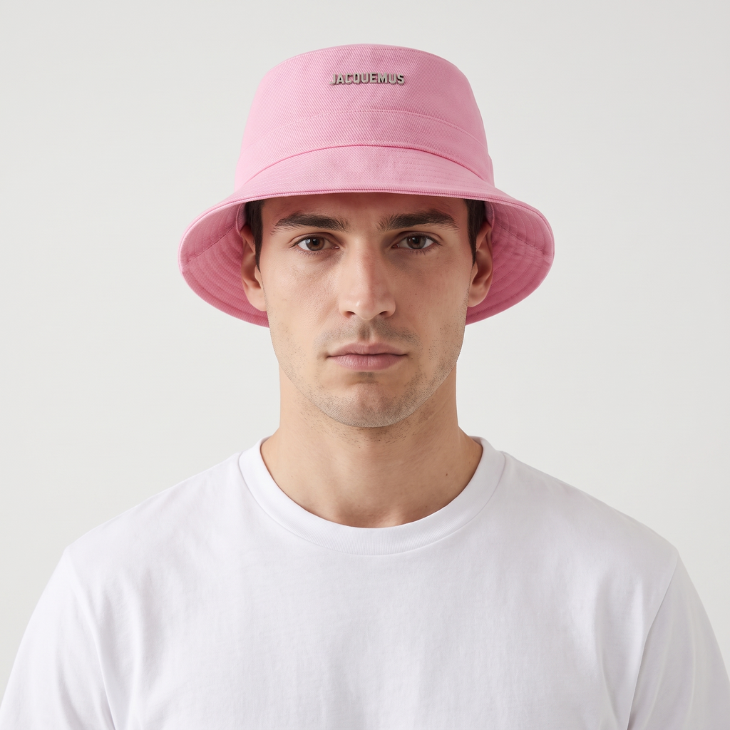 Le Bob Gadjo Jacquemus Light Pink – porté – face