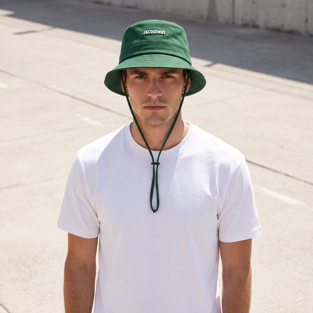 Le Bob Gadjo Jacquemus Green – porté – ambiance