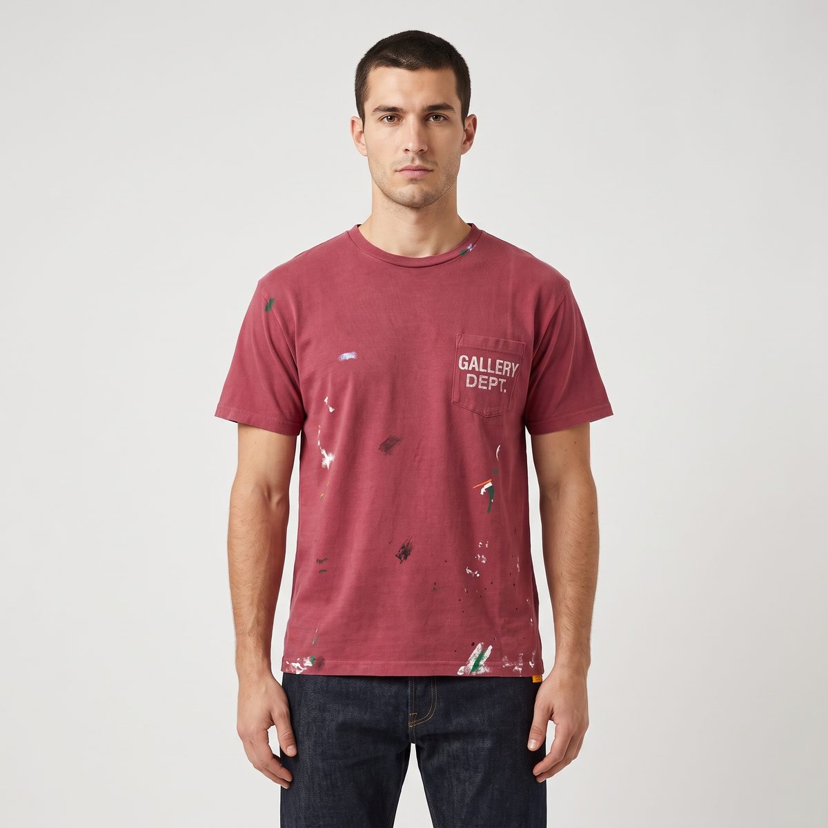 T-shirt Gallery Dept. Vintage Logo Painted Brick – porté – face