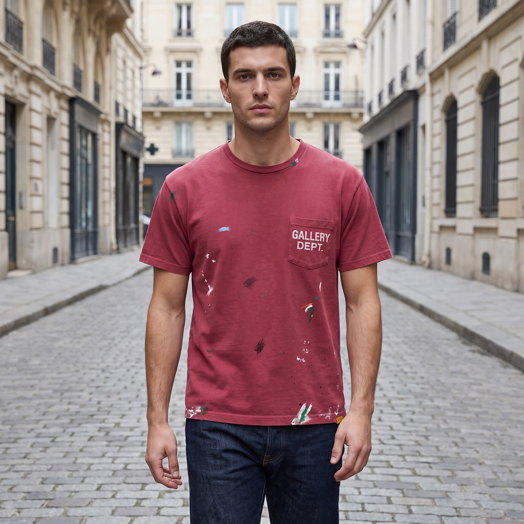 T-shirt Gallery Dept. Vintage Logo Painted Brick – porté – ambiance