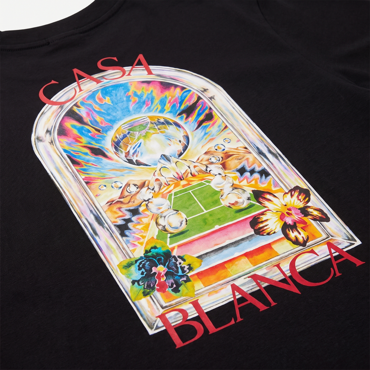 T-shirt Casablanca Landscape Black – détail du logo