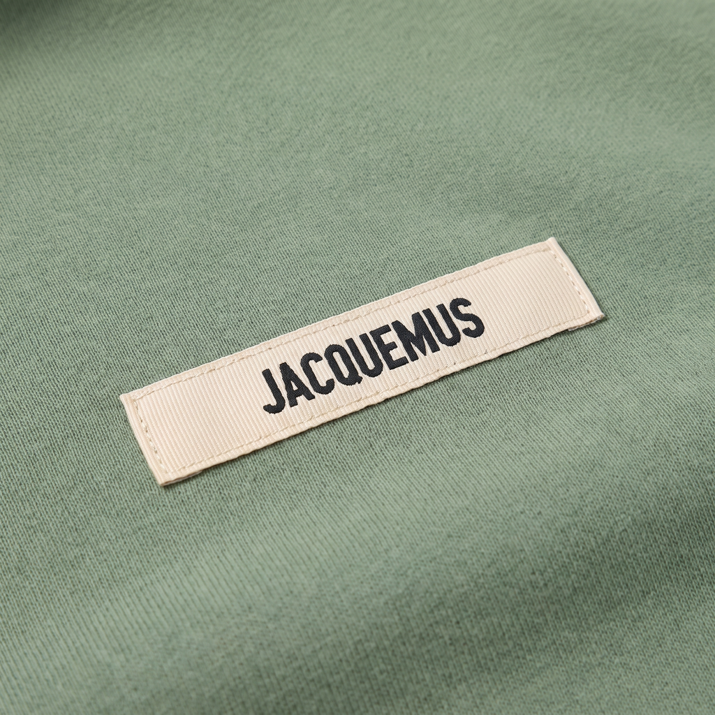 Le Hoodie Gros Grain Jacquemus Khaki – détail du logo