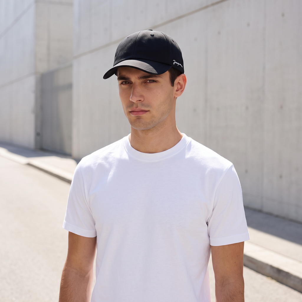 La casquette Signature Jacquemus – porté – ambiance