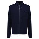 Veste en laine et cachemire à détails matelassés bleu marine