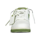 Baskets Out Of Office en cuir blanc et vert sauge