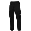 Pantalon cargo noir en Re-Nylon avec appliqué métallique