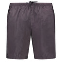 Short de bain noir avec logo en caoutchouc noir