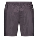 Short de bain noir avec logo en caoutchouc noir