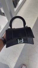 Sac à main Hourglass Top Handle XS Satin B Strass
